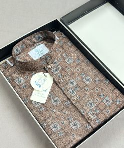 Deep Brown Pakistani Girja Cotton কোড-20